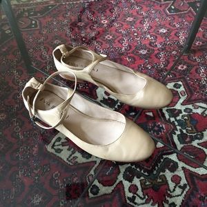 Via Spiga Ballet Cross Strap Leather Flats